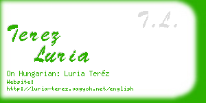 terez luria business card